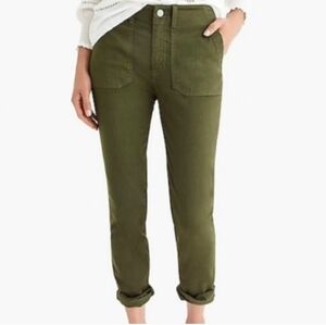J.Crew Toothpick Skinny Cargo Green Pants Utility Military Size 26